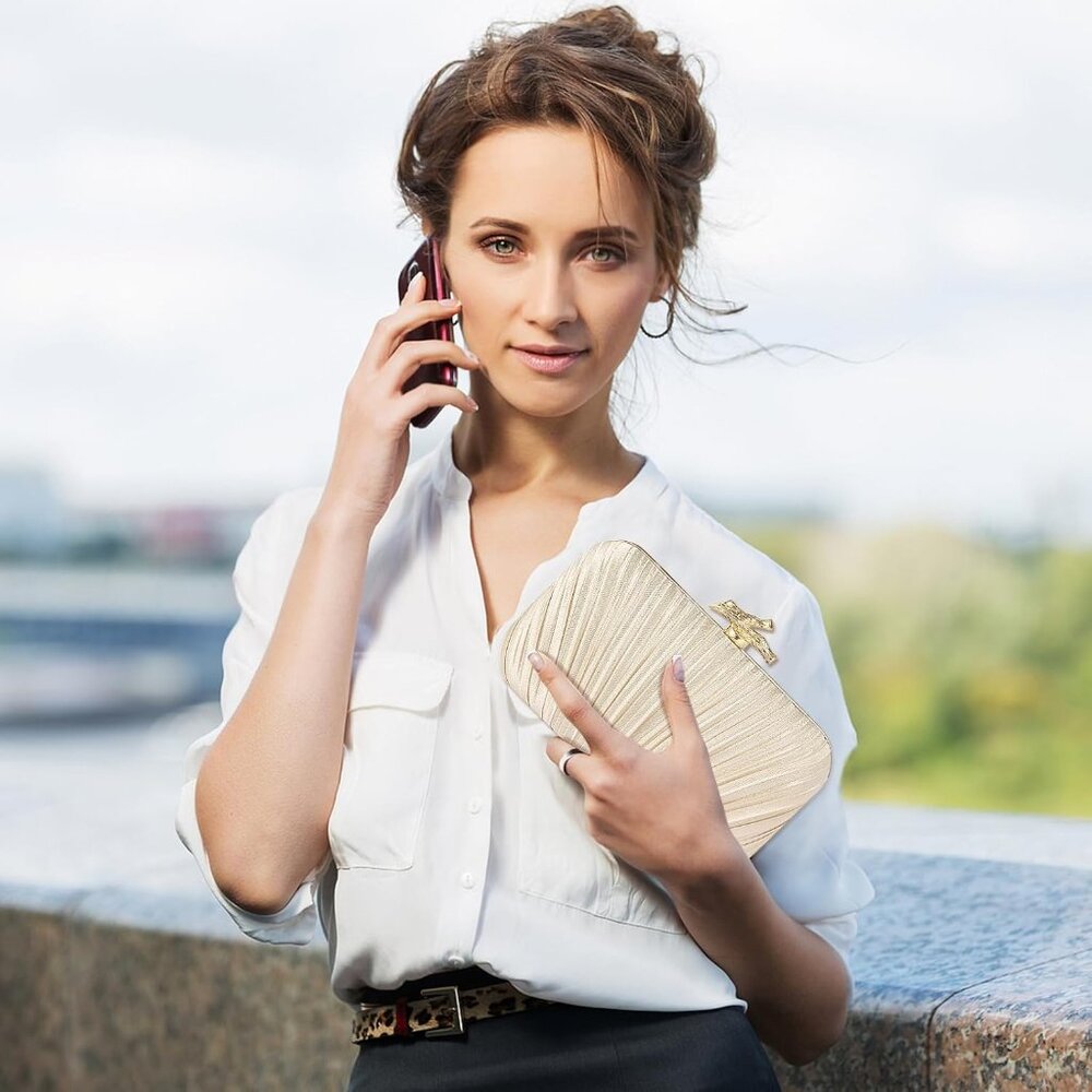 Compact Structured Evening Handbag Stylish Clutch… - image 7